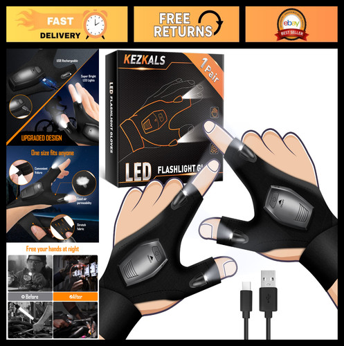 Rechargeable led gloves - rechargeable,