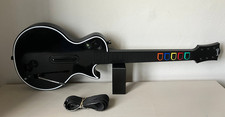 Xbox 360 Guitar Hero Gibson Les Paul Wireless Guitar Controller + Strap Black