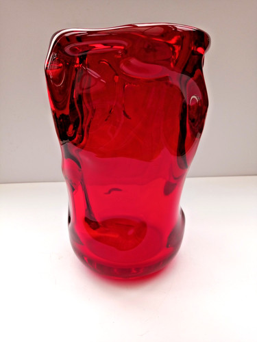 Whitefriars cased ruby - cased, knobbly