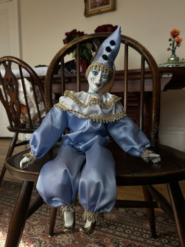 Vintage pierrot clown doll - clown,