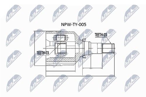 Front drive shaft - front, kit
