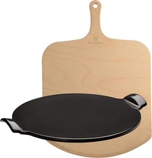 Emile Henry 2-Piece Pizza Set - Pizza Stone &  Pizza Peel (Open Box)