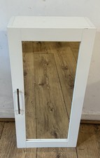 Mirrored Bathroom Wooden Wall Cabinet Glass White IKEA 2 Shelves 60 x 30 x 15