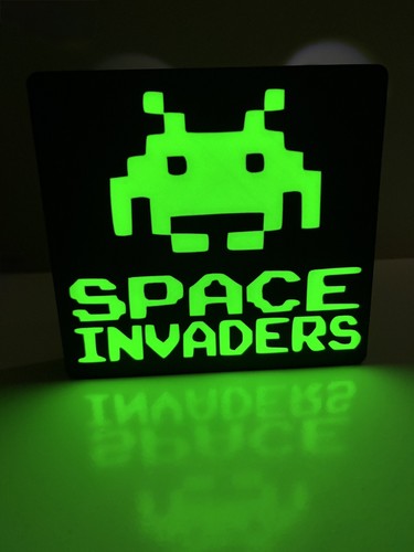 Space invaders led - space,
