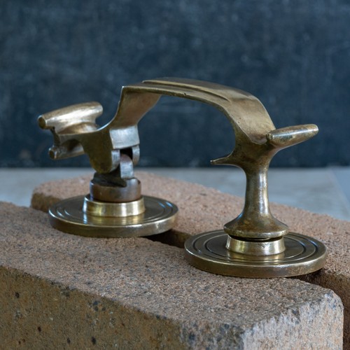 Brass scroll door knocker - s,