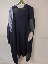 Crea Concept Chunky Knit Long Cardigan Alpaca Wool Size 42 UK 14