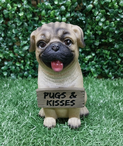 Pugs kisses 15cm 9cm - &, x