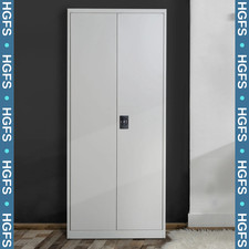 Tall Metal Filing Cabinet Modern Storage Cupboard 5 Tier Shelf File Locker Unit