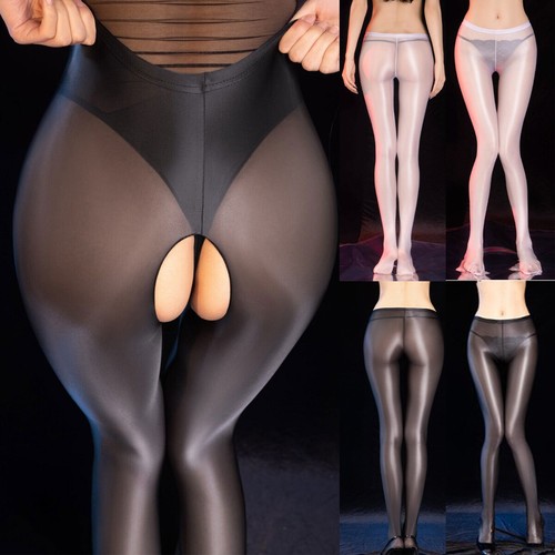 Women sheer shiny satin tights - sheer,