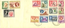 SOUTHERN RHODESIA 1953 SET TO £1 SG78/91 ON FDC