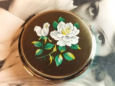 Stratton gold tone white rose