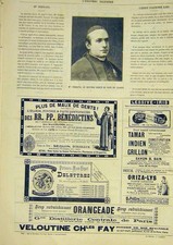 Original Old Antique Print