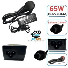 GENUINE Dell Laptop Charger 19.5V-3.34A, 65W (5.5mmx 2.5mm Pin) with Power Lead