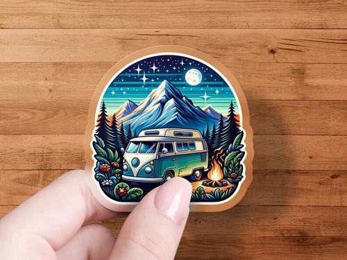 Vintage camper van sticker - sticker, –