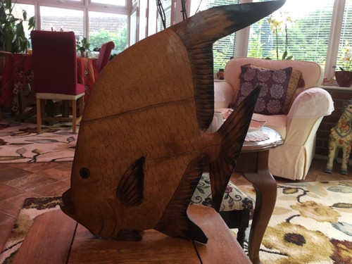 Large hand carved - carved, wooden