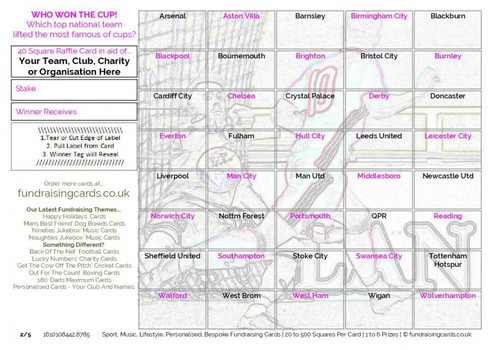 Football fundraising cards - fundraising,