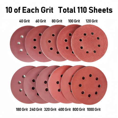 110pcs 5in hole sanding - 110pcs,