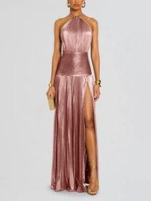 Gold Maxi Evening Dress