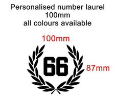 Personalised number laurel