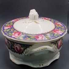 VINTAGE MARLBOROUGH GRINDLEY ROYAL PETAL  OVAL LIDDED SOUP TUREEN  EXC