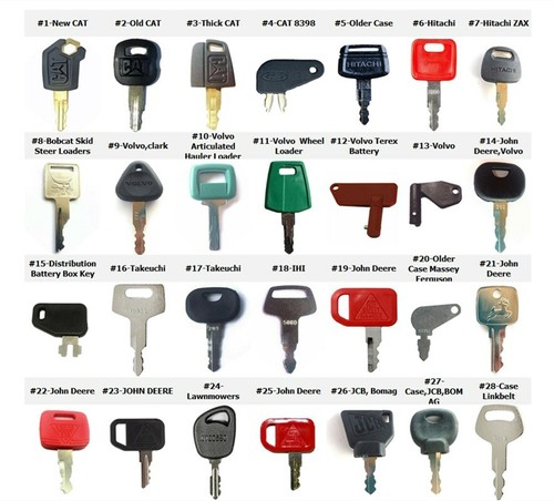 Excavator plant digger keys - 28,