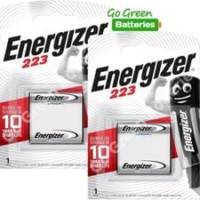 Energizer 223 6V Lithium Photo Battery CR223 DL223 CRP2 CR-P2 Digital Cameras x2