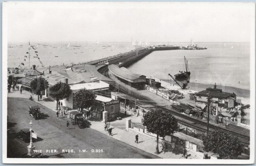 Rppc vintage postcard pier - vintage,