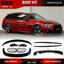 FOR BMW F31 FRONT LIP SPLITTER REAR DIFFUSER SPOILER GRILL M PERFORMANCE BODYKIT