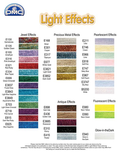 Dmc light effects embroidery - dmc,