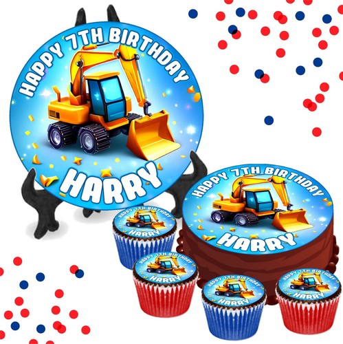 Digger kids party blue - party,