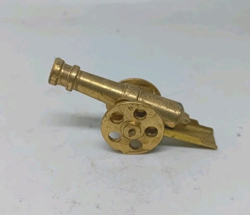 Vintage miniature brass cannon - vintage,