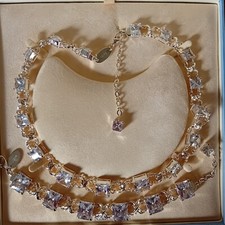 Newbridge Silverware Clear Crystal Necklace & Bracelet Set