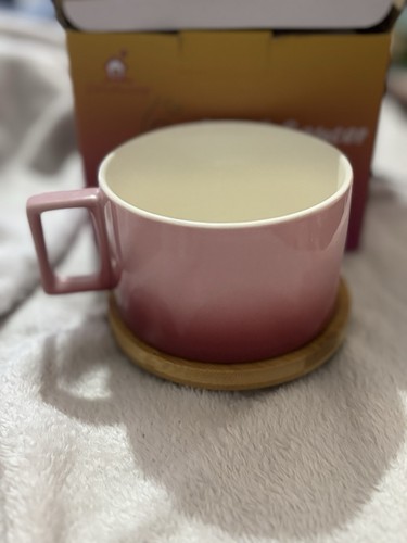 Pink white ceramic coffee - pink,