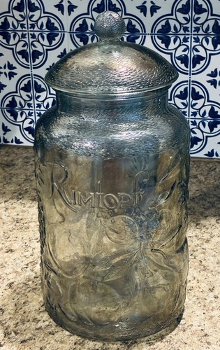 Vintage rumtopf blue glass - rumtopf,