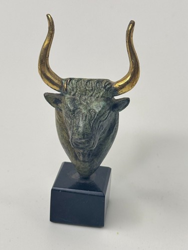 Bronze minoan bull head mini - minoan,