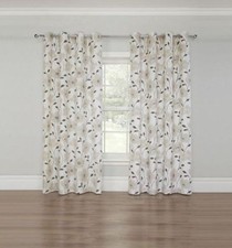 Leaf Print Curtains Lined