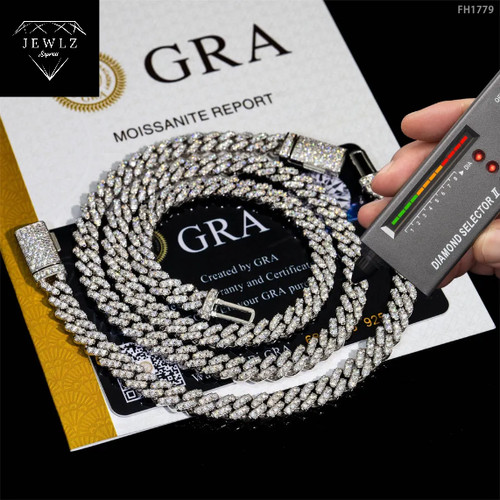 Vvs1 moissanite cuban chain - moissanite,