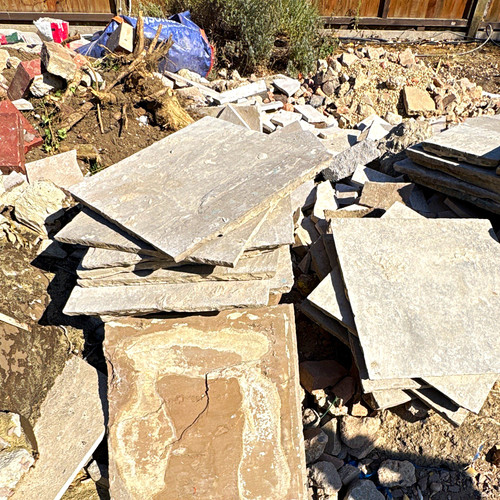 Rectangular beige stone paver - beige,