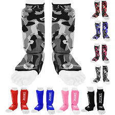 Kids Shin Instep Pads MMA Leg Foot Guards Kick Boxing Muay Thai Guard Protector