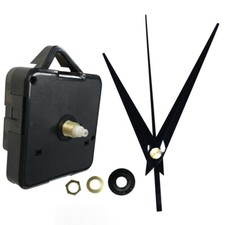DIY Quartz Clock Mechanism Movement with Large Black Hands Wall Clock Repair Kit