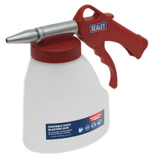 Sealey Portable Soda Blasting Gun With Adjustable Nozzle - Red/White PSB05