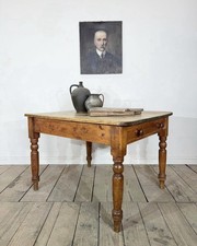 Victorian Antique Rustic Pine Kitchen Dining Table 