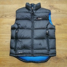 Rab Neutrino Vest Gilet Puffer Bodywarmer Jacket Mens S Small Grey Padded