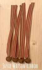 Susie Watson Fabric  Ribbons With Rusty Bells - Set Of 4 - Xmas Gifts - Red  