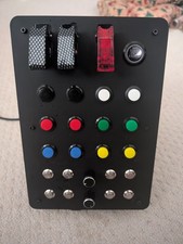 SIM Racing Button Box, 3 Toggle Switchs, 19 Buttons, 2 Rotary Knobs