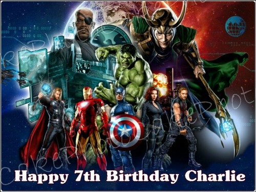 Marvel avengers edible icing - avengers,