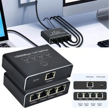 1000Mbps Ethernet Splitter 1 to 2/3/4 Way Network RJ45 Splitter Adapter Gigabit