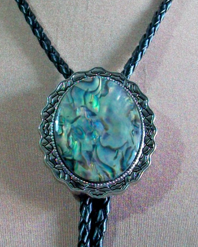 Western bolo tie abalone - a1#,