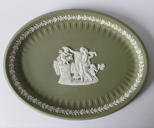 Wedgwood jasper green tray - jasper, /