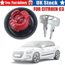 FUEL PETROL DIESEL FILLER LOCKING TANK CAP W/KEYS FOR CITROEN C3 MK1/MK2 PICASSO